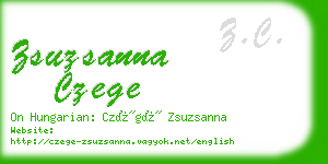 zsuzsanna czege business card